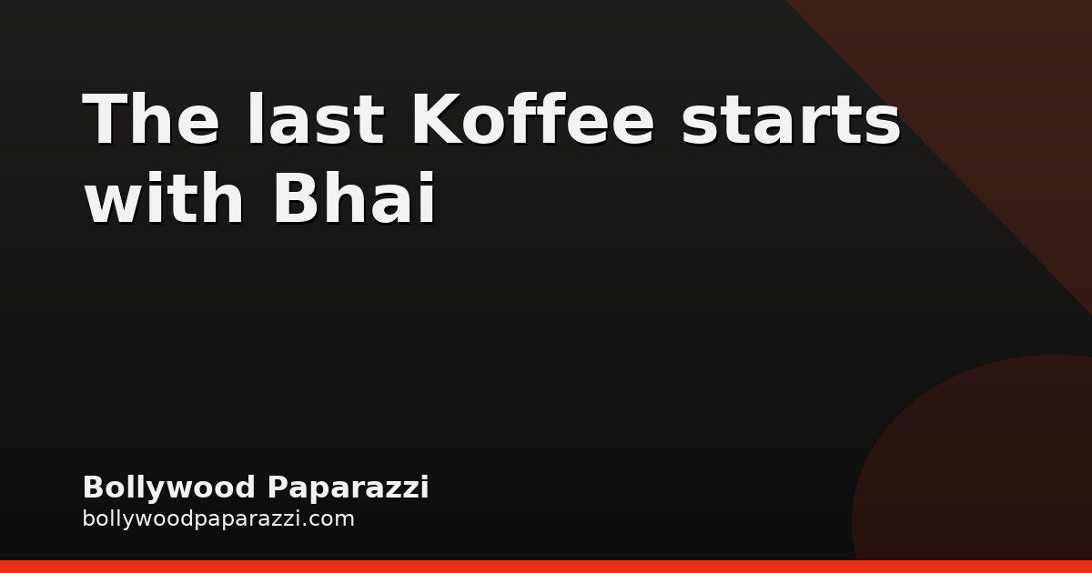 Koffee With Karan 9 Final Season Opens With Salman Khan