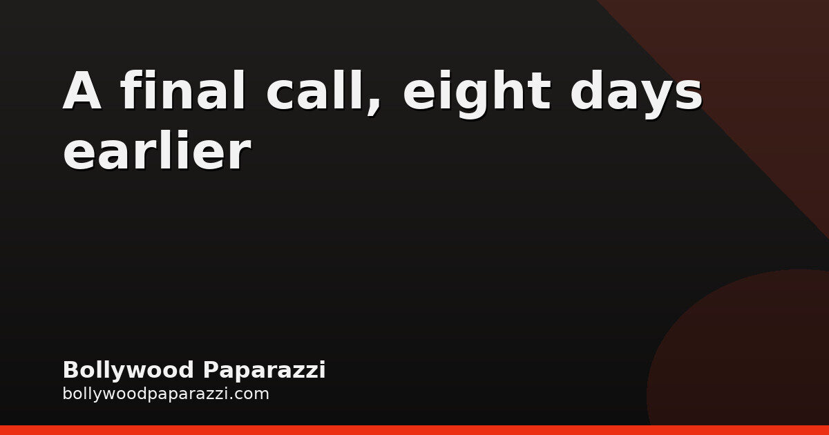 Nana Patekar’s last words, eight days before his death