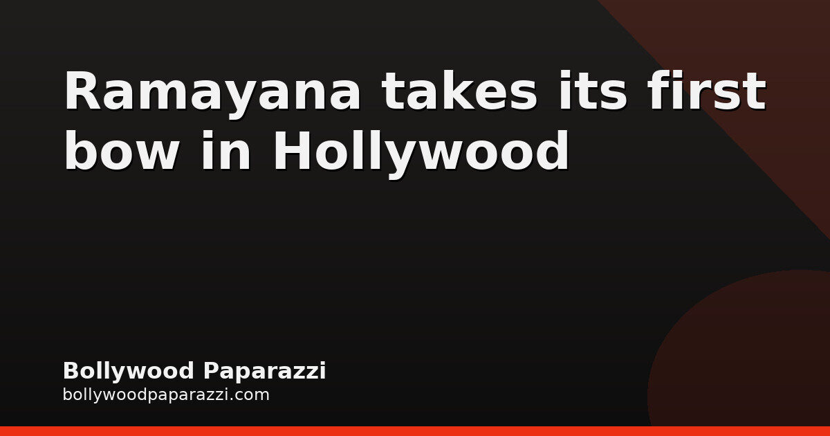 Ramayana: Rise of a Legend sets LA world premiere for October 27