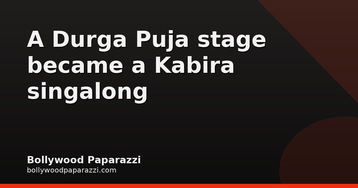 Ranbir Kapoor sings Kabira at Durga Puja pandal