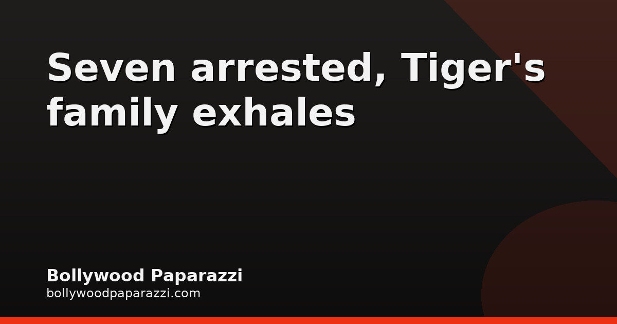 Tiger Shroff doing well after shooting; 7 arrested