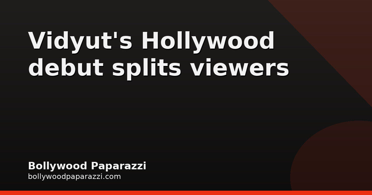 Vidyut Jammwal's Hollywood Debut Divides Street Fighter Fans