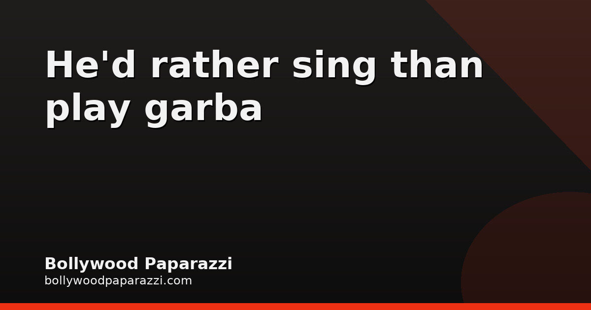 Vishal Jethwa Is Prepping a Navratri Singing Gig for Next Year